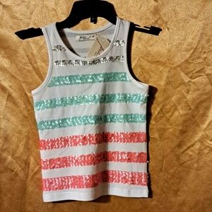 NWT Pinc toddler girls sequins top